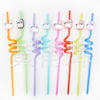 Creative straw, cartoon nail decoration, Birthday gift, 8 colors
