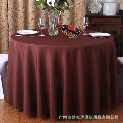 Mantel redondo de tela para banquetes y hoteles, resistente y elegante
