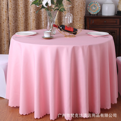 Mantel redondo de tela para banquetes y hoteles, resistente y elegante