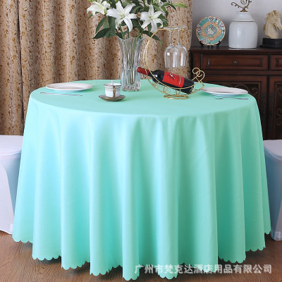Mantel redondo de tela para banquetes y hoteles, resistente y elegante