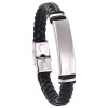 Bracelet stainless steel, woven light board engraved, European style, simple and elegant design