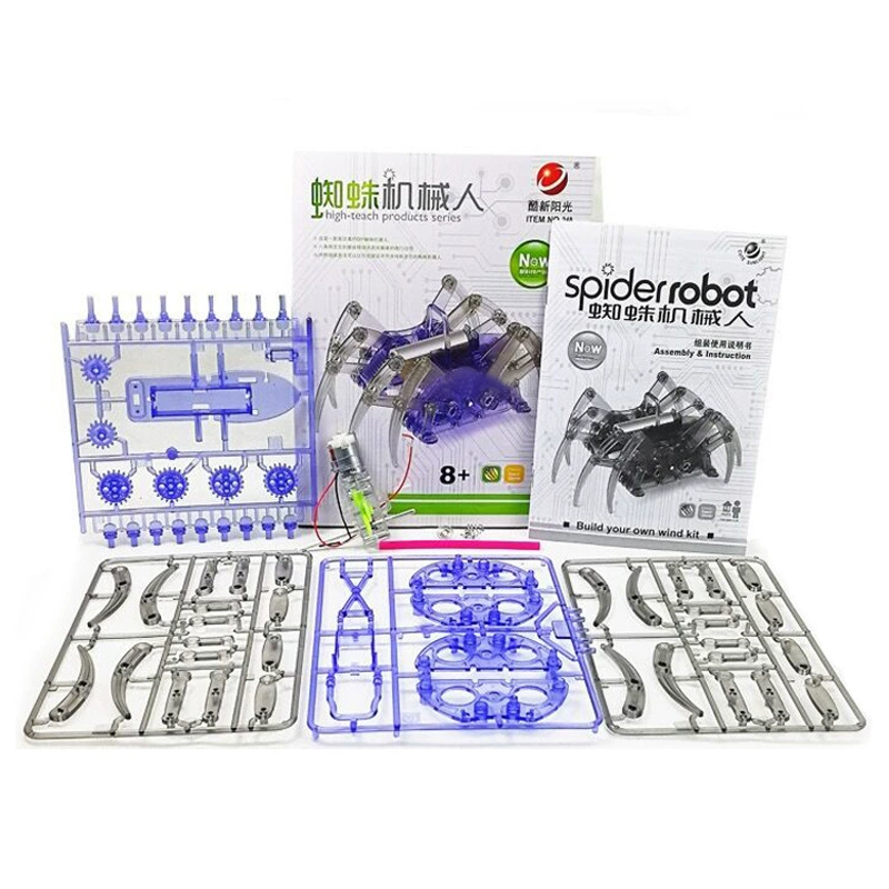 Electric mechanical intellectual toy, science and technology, spider, DIY