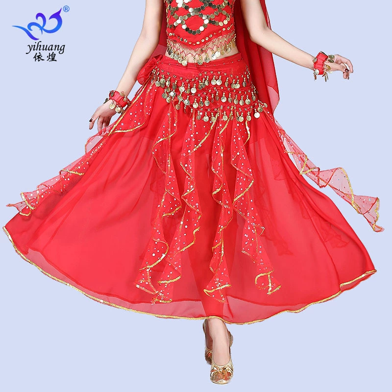 Танец живота Индийский танец платье из бисера большие качели платье блесток шифоновое длинное платье Сценическое платье для выступлений платье