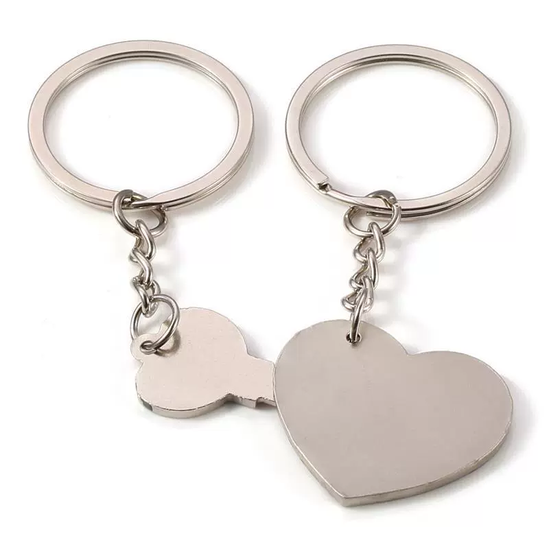 Creative keychain, metal pendant heart-shaped for St. Valentine's Day, for beloved, English, Birthday gift