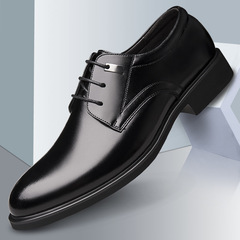 廠家批發夏季皮鞋男商務正裝內增高鞋男鏤空休閒韓版男鞋一件代發