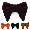 Burgundy fashionable bow tie with bow, thin weaving