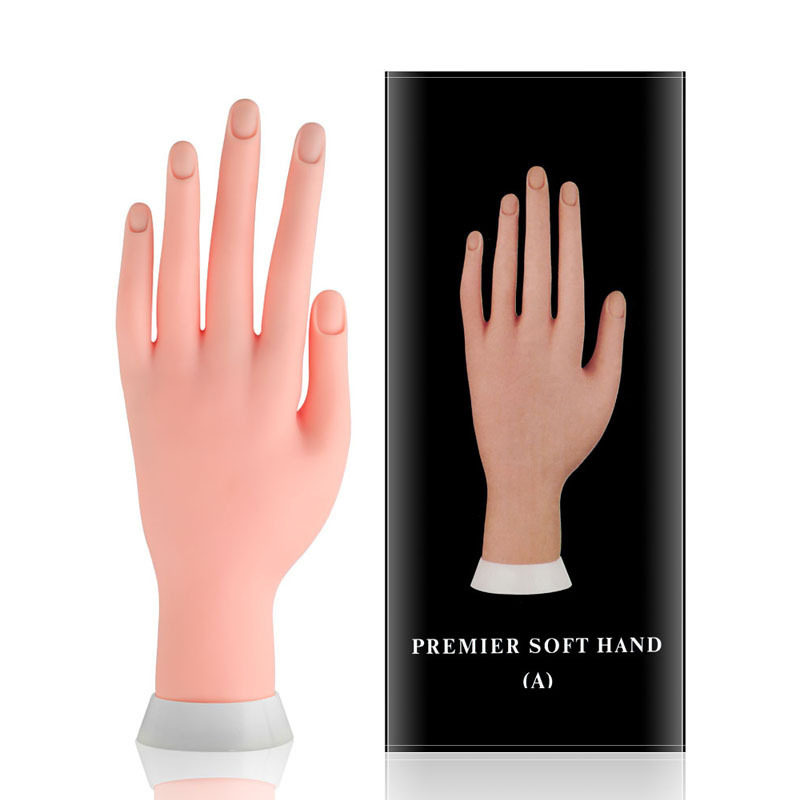 Nail art practice hand mold can be inserted fake nail piece beginners learn nail polish glue display simulation fake hand left hand Nail art practice hand mold can be inserted fake nail piece beginners learn nail polish glue display simulation fake hand left hand