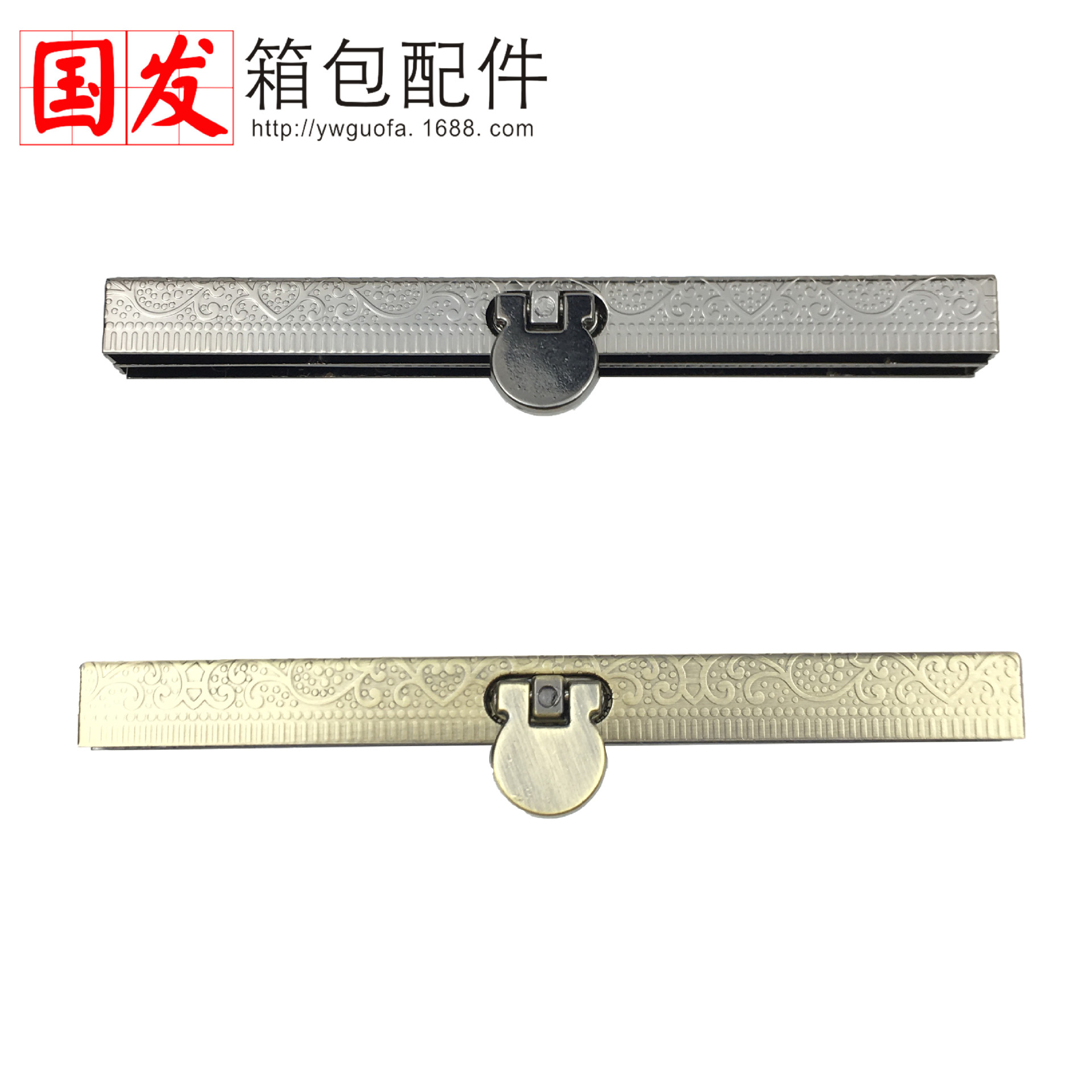 In stock: 11CM borde redondo cabeza recta oro borde borde bolsa hardware accesorios de bisagra bolsa de plata al por mayor