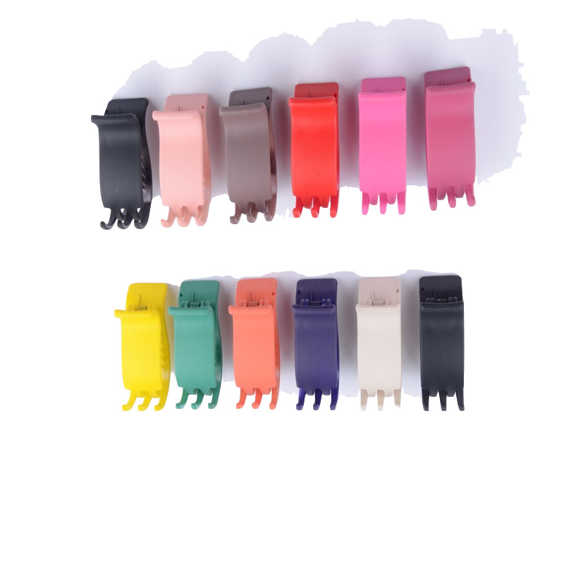 Color pelo agarre plástico ABS color efecto pelo agarre caucho pintura horquilla pelo agarre 3 + 2 garras accesorios para el cabello venta al por mayor directa