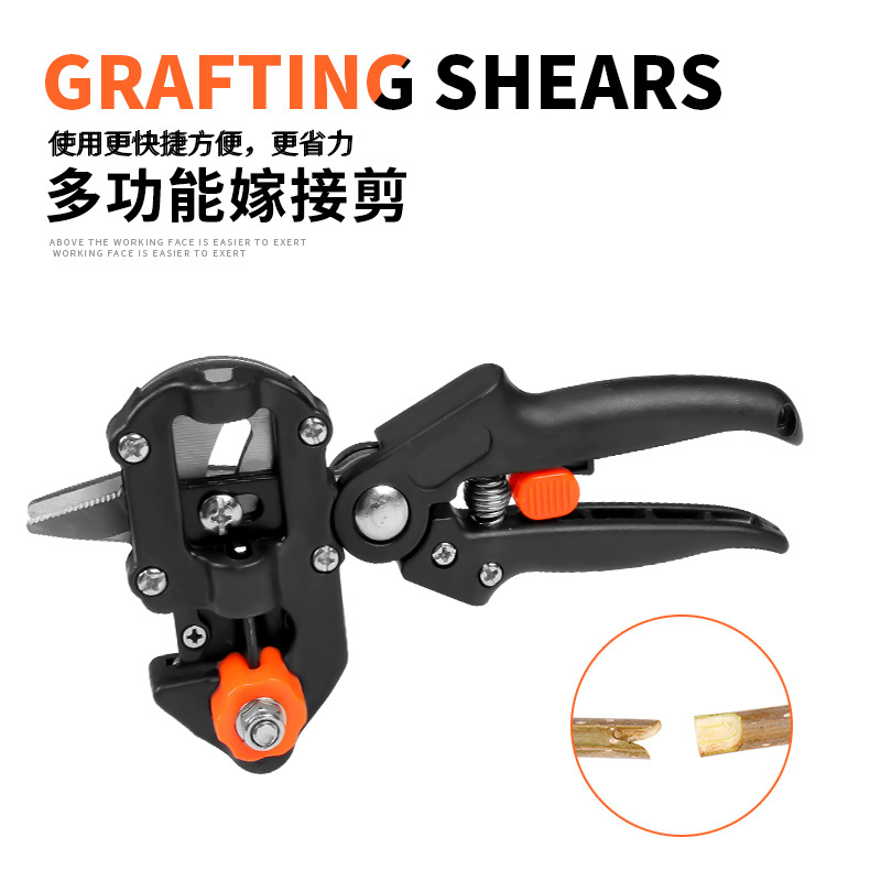 Máquina de injerto de árboles frutales Dispositivo de injerto cuchillo de injerto de plántulas tijeras de injerto de jardín cuchillo de la hoja de injerto de la rama de múltiples funciones