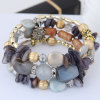 [12 Color] B0603 European and American Bo Mi style shell shell pine crystal mix and match multi -layer fashion women's bracelet