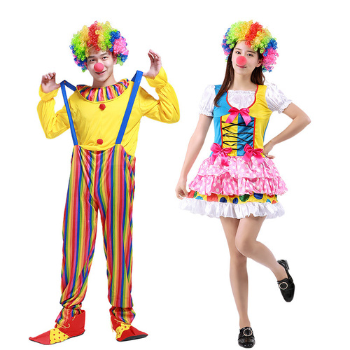 Clown clothes suit for adults, April Fools' Day, cute clown costume for men, masquerade, funny costumes