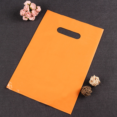 pe clothing handbags with logo printable gift portable plastic shopping bags wholesale flat mouth handbags