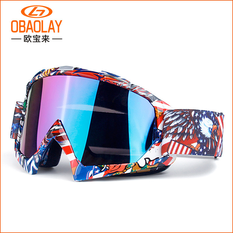 Custom OBAOLAY motorcycle goggles retro helmet motorcycle electric bike riding eye protection windproof glasses H013