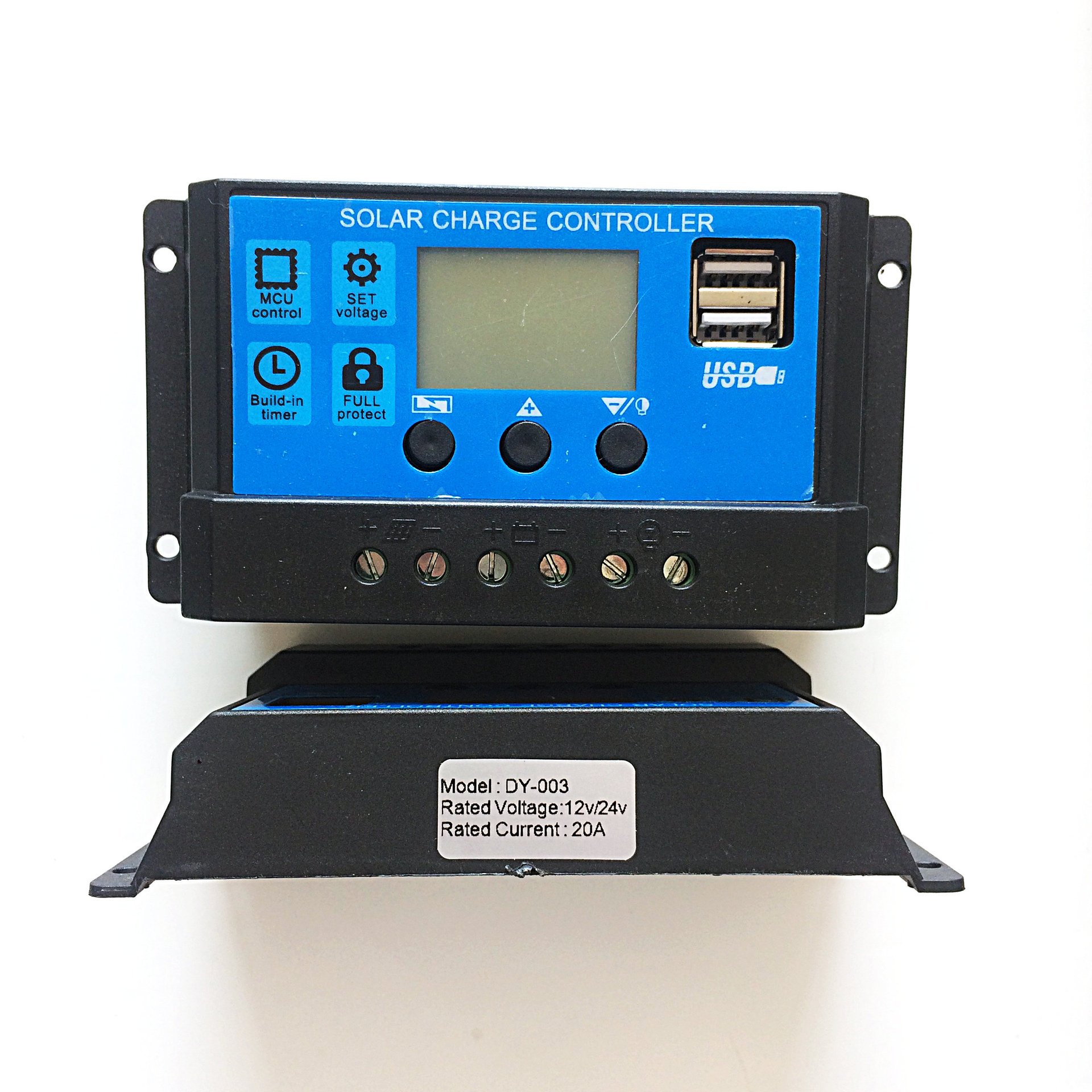 Controlador solar 10A20A30A12/24V identificación automática voltaje de la batería pantalla LCD con USB5V