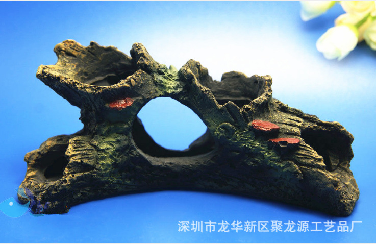 Acuario resina sumergida madera pecera paisaje decoración escape agujero acuario simulación árbol rama árbol agujero escape casa