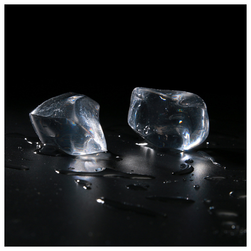 Acrylic realistic small plastic transparent ice cubes