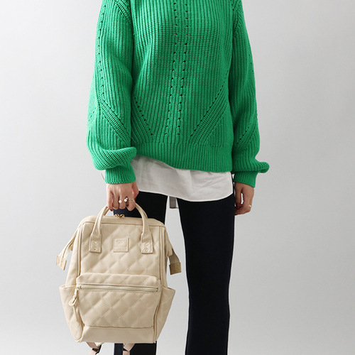 Leather PU checkered style women's bag student backpack school bag double shoulder bag Japan Rakuten bag Amazon gold foil printed bag