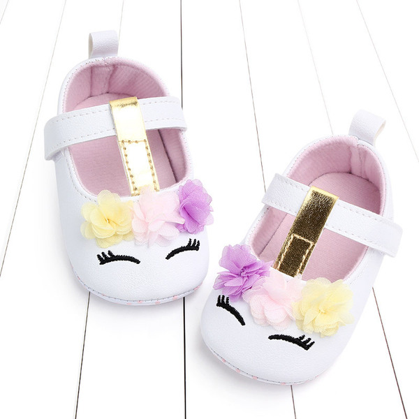 Baby toddler shoes soft sole unicorn flower newborn shoes cute…