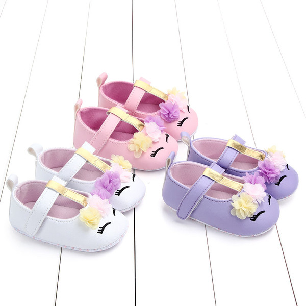 Baby toddler shoes soft sole unicorn flower newborn shoes cute…