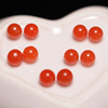 Agate natural ore, universal earrings, cherry red round beads