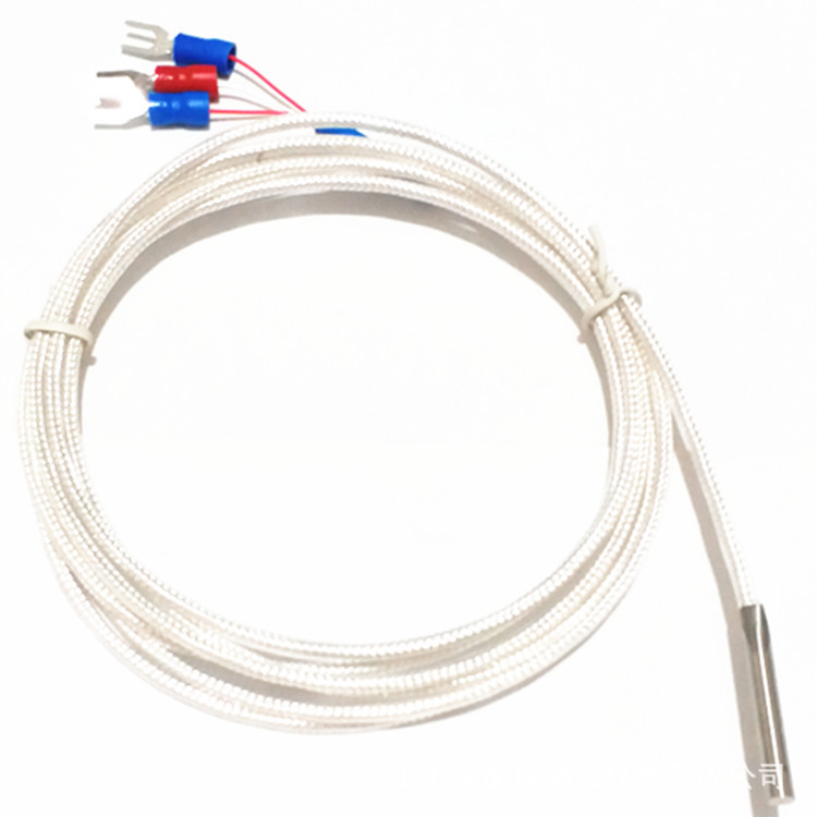 铂热电阻WZP-035 温度传感器PT100镀银四氟线温度计探头厂价直销