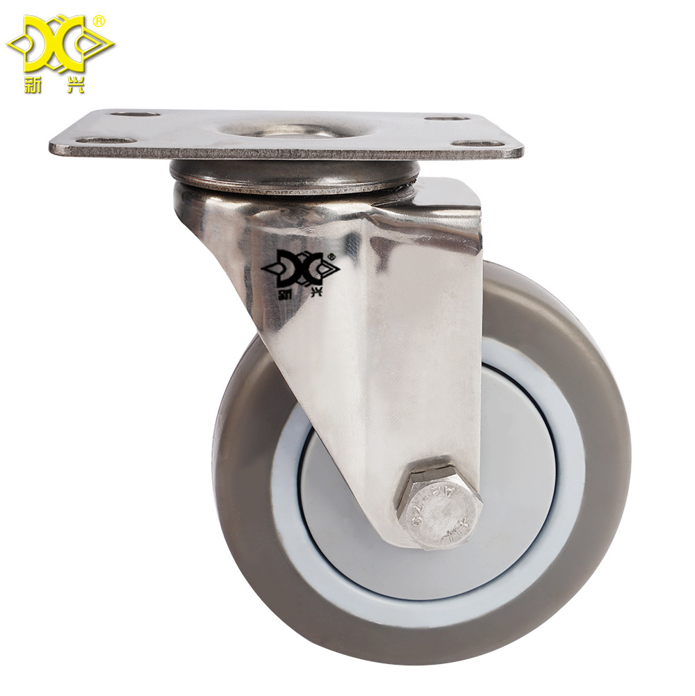 产地货源 轻型3寸PVC动轮 收集车餐车货柜展示架 万向轮 脚轮批发