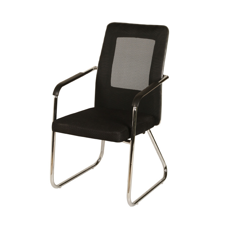 Fabricante, venta al por mayor, silla de conferencia para personal de oficina, silla en forma de I, respaldo simple moderno, silla de ordenador con lazo de malla, silla de mahjong