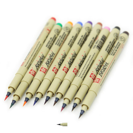 Japonés SAKURA marca suave cabeza hermosa flor cuerpo aguja pluma cepillo dibujos animados especial pintado a mano diseño de anime