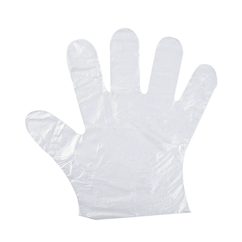 Disposable transparent plastic gloves