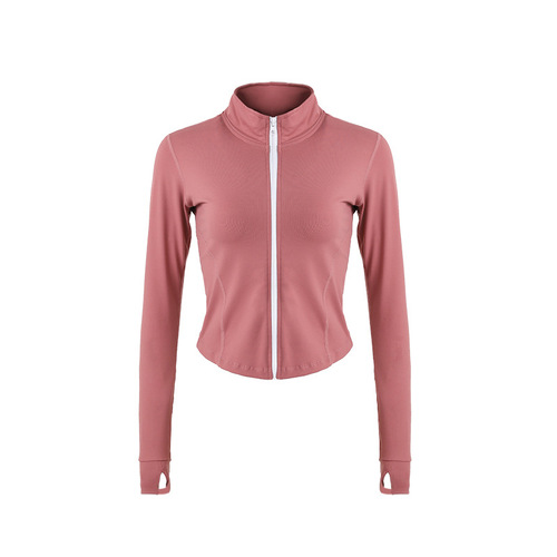 Yoga clothes for women, autumn and winter long-sleeved yoga sports tops, fitness clothes for women, sports jackets, women's running clothes