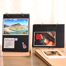 空白台历 黑色牛皮卡纸绘画涂鸦简约DIY活页相册台历架子现货批发