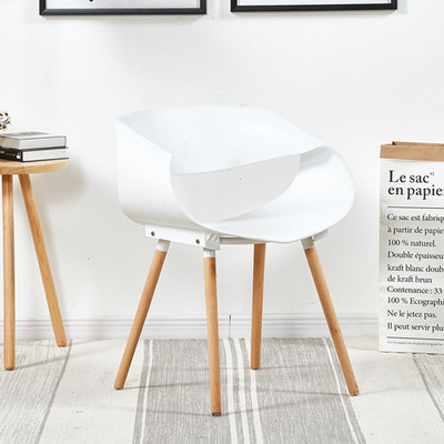 Nordic Eames silla trasera simple moderna mesa de negociación de recepción de ocio y silla combinación área de descanso silla redonda