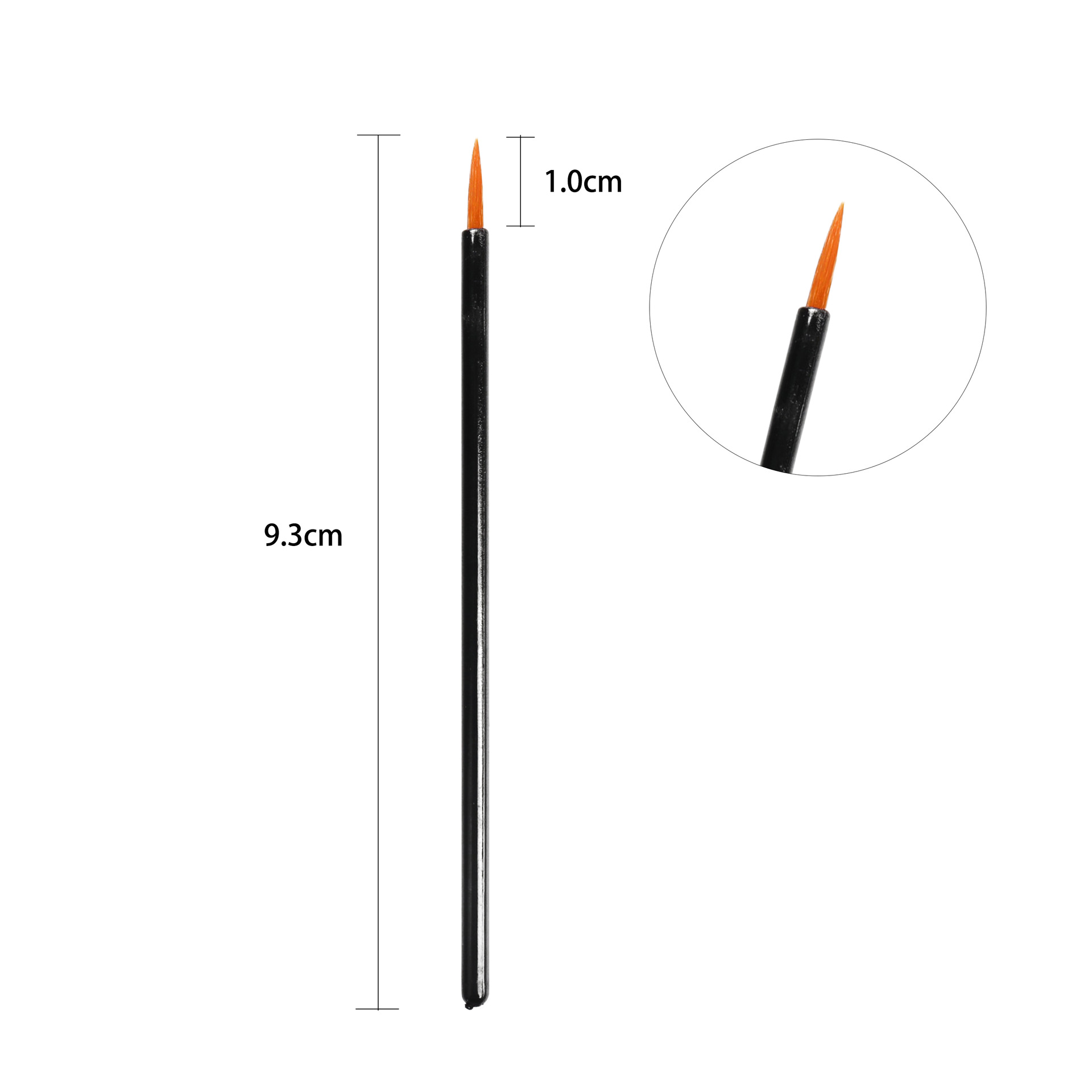 Venta al por mayor delineador de ojos cepillo de nylon grifo delineador de ojos fino con capucha delineador de ojos cepillo portátil cabeza amarilla cepillo de cabeza blanca