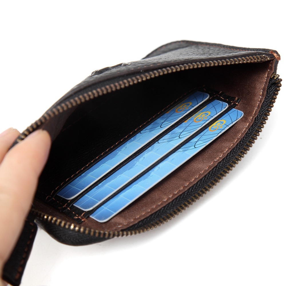 Wallet with zipper