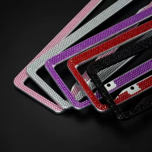 Diamond License Plate Frame, Rhinestone License Plate Frame, Australia, New Zealand License Plate Frame, Factory Direct Sales, Color Can Be Customized