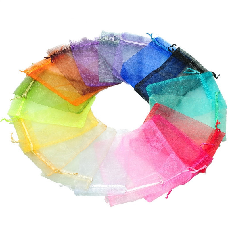 厂家生产雪纱布料抽绳袋柯根纱透明礼品包装袋雪纺衫礼品袋礼盒