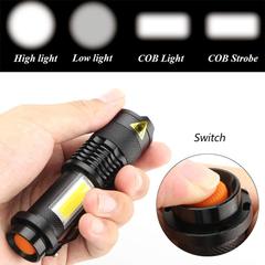 Cross-border exclusive Amazon Wish SK68 COB zoom flashlight Mini flashlight Car light