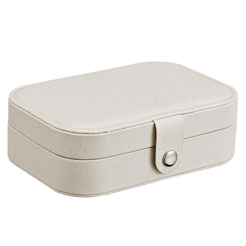 Portable travel girl jewelry storage box necklace ring earrings storage box multi-layer home jewelry box jewelry box