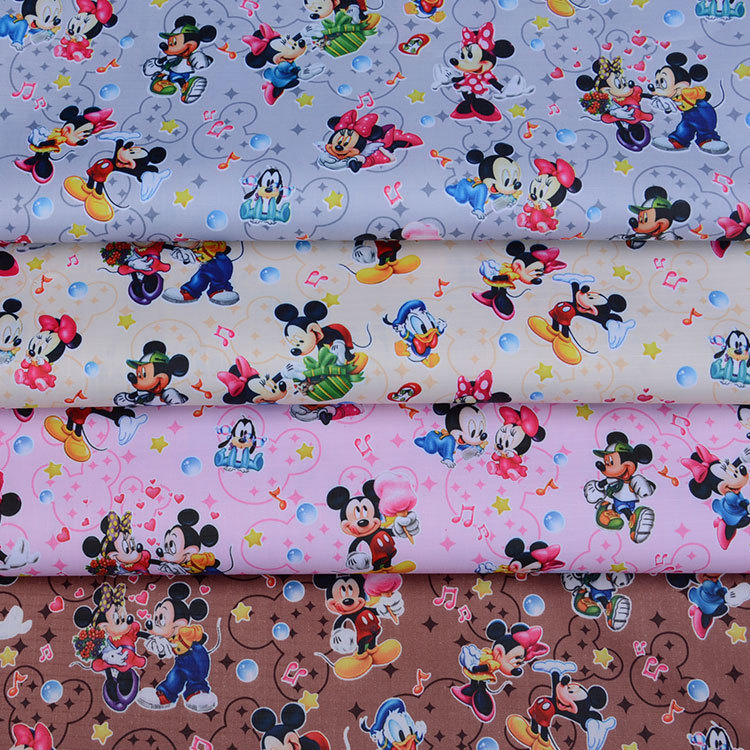 现货批发卡通动漫印花210D防水隔水层牛津布，包袋购物袋印花布料