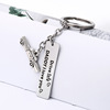 Stainless steel engraving keychain Drive Safe Handsome. Car pendant jewelry manufacturer spot