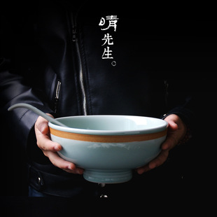 加厚日式大碗沙拉碗创意大号面碗陶瓷汤碗汤盆复古餐具家用碗瓷-阿里巴巴