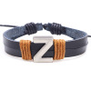 Fashionable woven bracelet with letters handmade, English letters, simple and elegant design