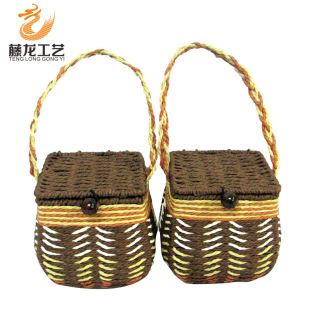Rattan-like half jin tea pot Pu'er Liubao tea packaging box woven crafts storage storage tea cup