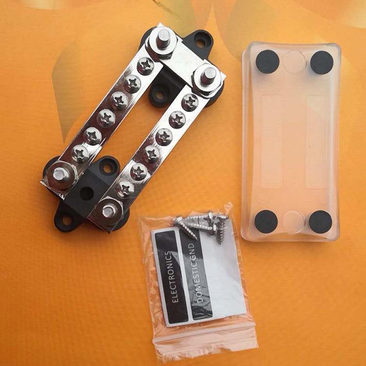 422C-6P汇线排双汇流排2*6个接线排附盖汽车轮船游艇6路接线排