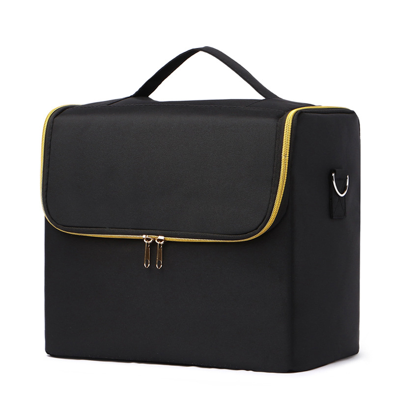 thumbnail image 1 of Maletín Maquillaje Neceser Maquillaje Cosméticos Grande Estuche Bolsa Maquillaje de Uñas Profesional Maleta de Makeup Organizador Beauty Case de Viaje Manicura para Mujer con Correa, 1 of 5