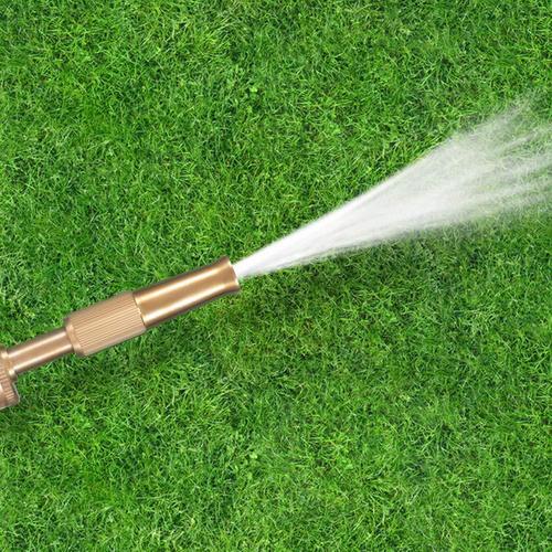 Hot-selling aluminum alloy copper-plated direct-injection spray gun: car wash water gun, flower-bathing nozzle for home use, car-brushing head, and garden irrigation spray gun