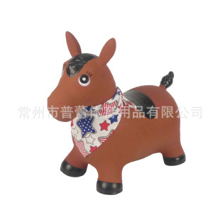 Manufacturers produce PVC painted jumping horse thickened environmentally friendly inflatable mount children's jumping inflatable toys