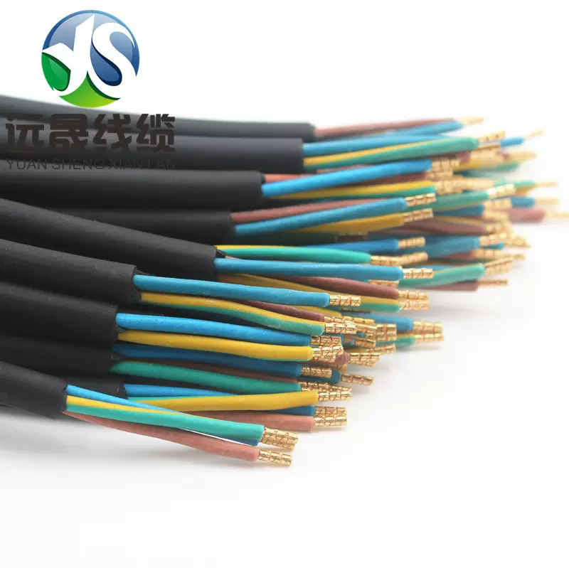 厂家直销投光灯电源连接线材H05RN-F YZW 3*0.75可加工裁线打端子