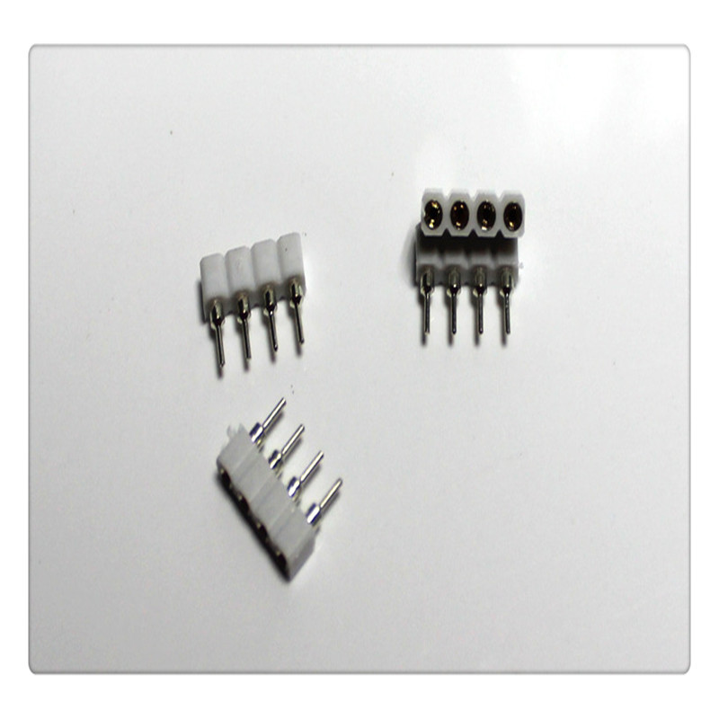 厂家4PIN单排圆孔排母插头座端子板对板连接器接插件